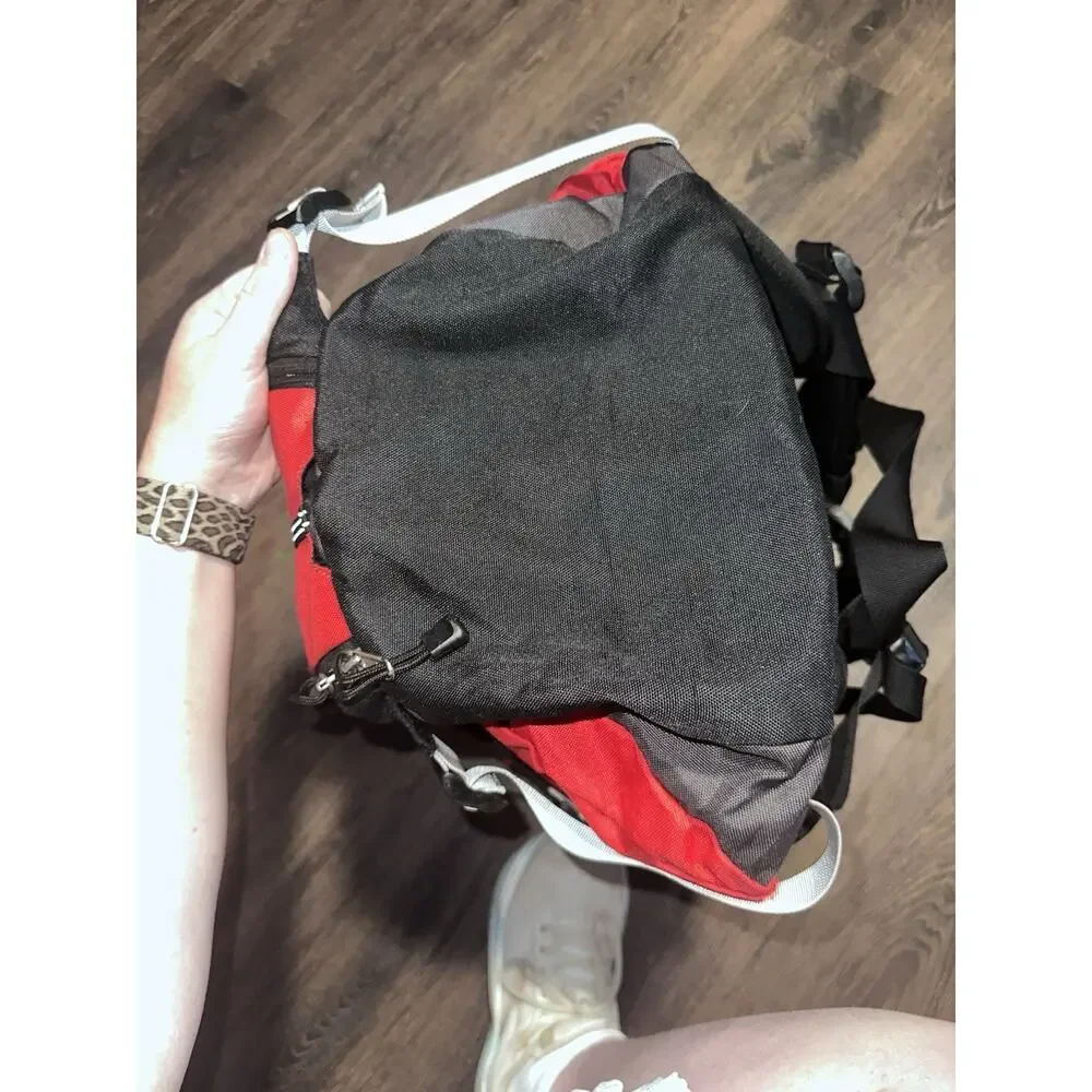 Vintage The North Face Torrent Backpack Red Black Grey Multiple Compartments
